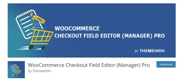 Checkout Field Editor